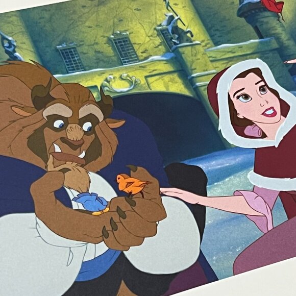 Beauty and the Beast Set of 4 Lithographs Disney Store 2002 - Picture 8 of 16